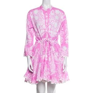 Juliet Dunn Printed Mini Shirt Dress L or 3
